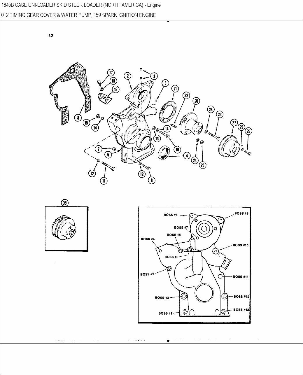 CASE 1845B Skid Steer Loader Parts Catalog Manual