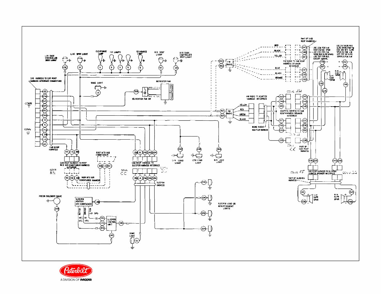 Peterbilt 348 electrical wiring Schematics manual