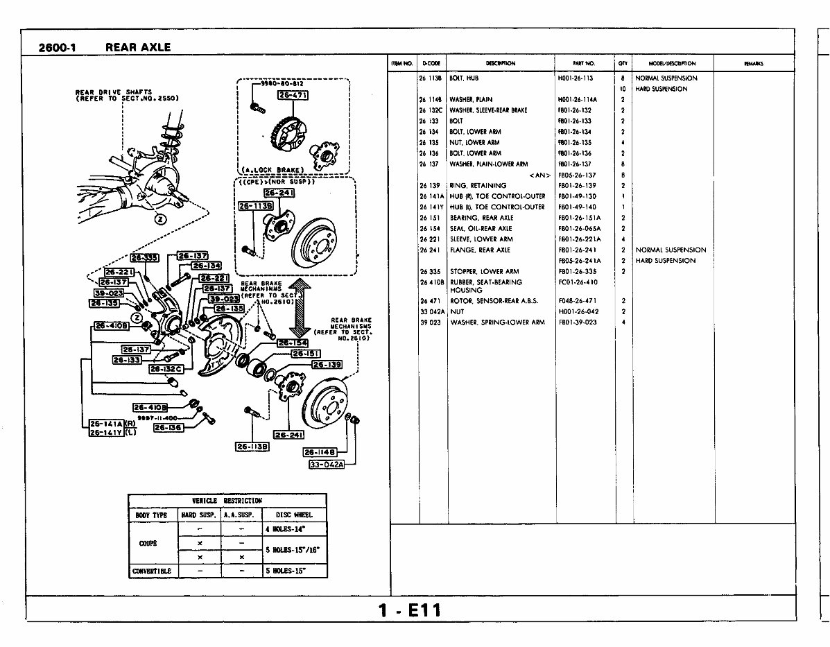 1986 1987 1988 MAZDA RX7 RX7 Parts Catalog Manual