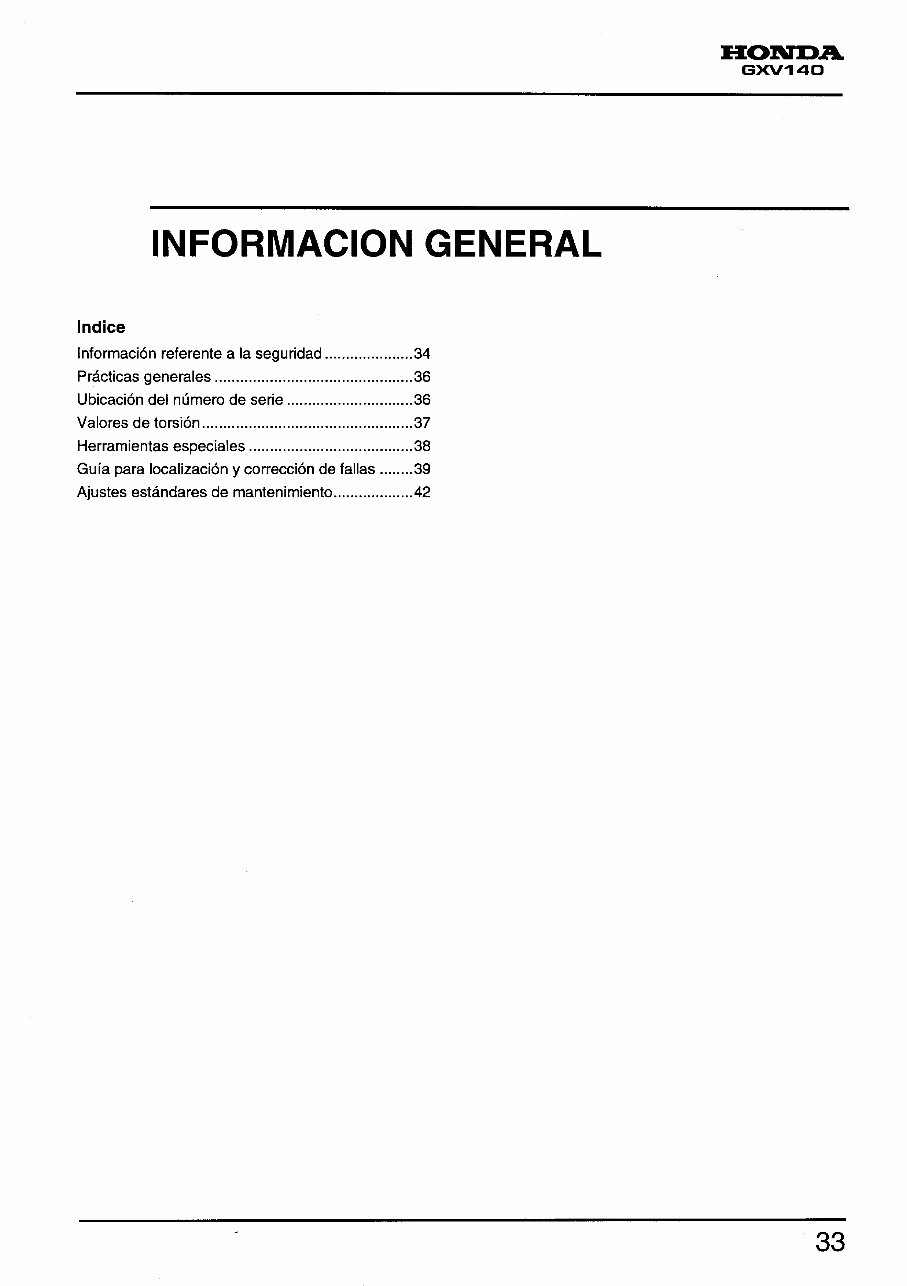 Honda GXV140 Vertical Shaft Engine Repair Manual