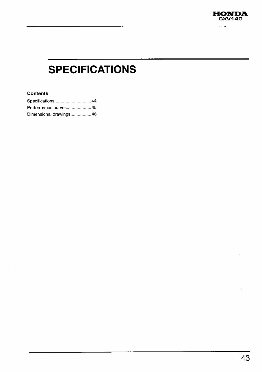 Honda GXV140 Vertical Shaft Engine Repair Manual