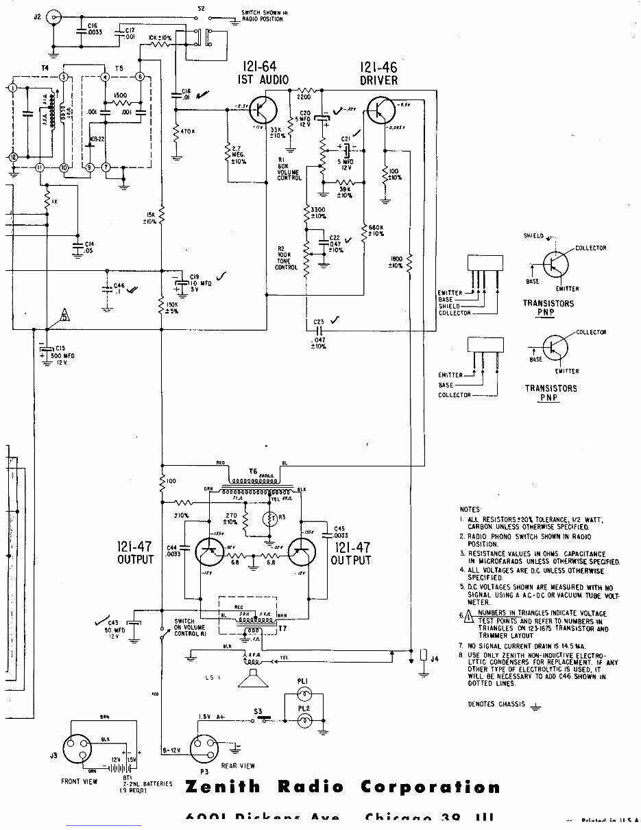 ZENITH ROYAL 1000 TRANSISTOR Repair Manual | Manuals Online