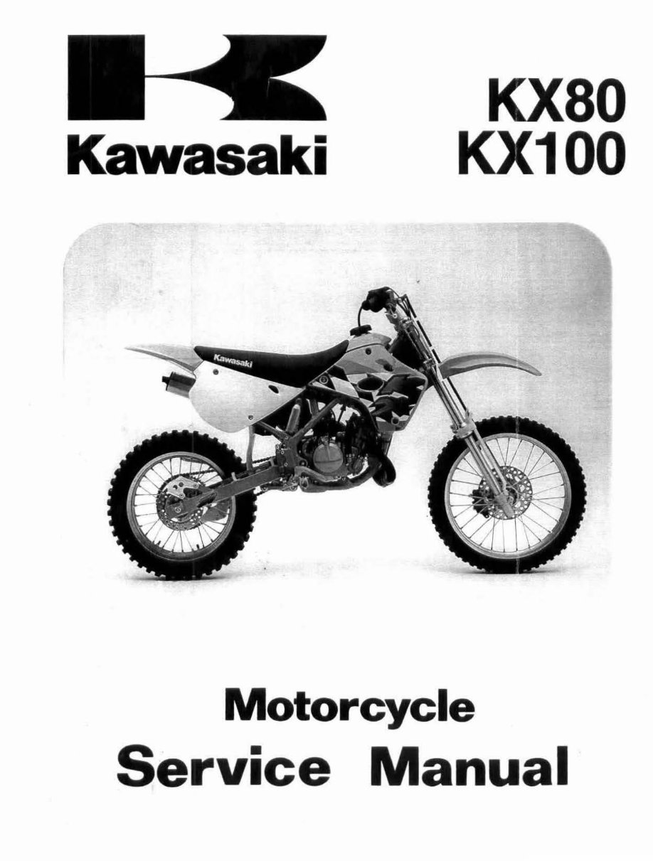 Kawasaki KX80 / KX100 service manual repair 19911997 KX 80 KX 100