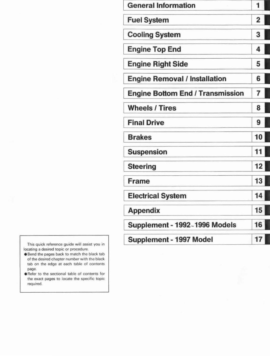 Kawasaki KX80 / KX100 service manual repair 19911997 KX 80 KX 100
