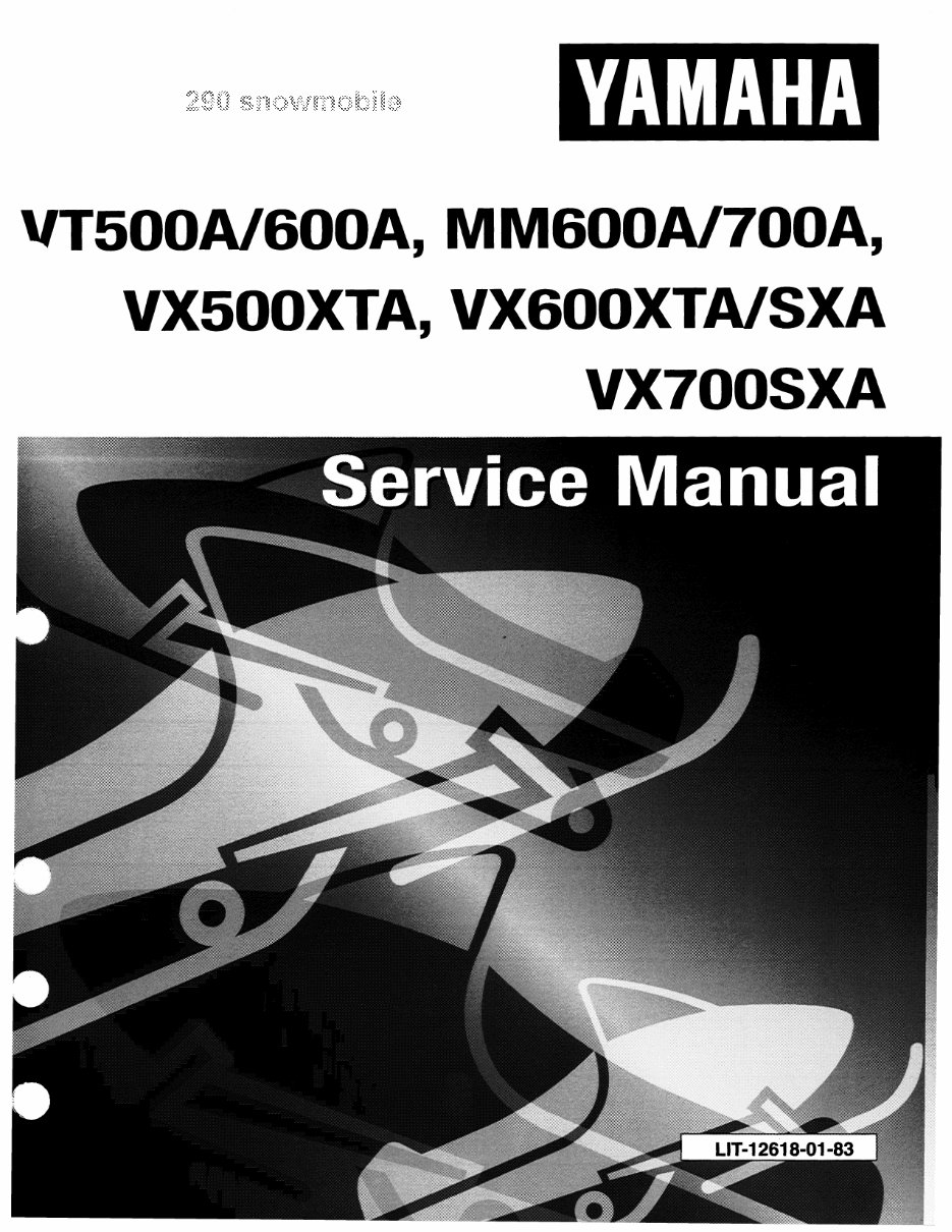 YAMAHA VMAX 700 VX700 SNOWMOBILE 19971999 COMPLETE Repair Manual