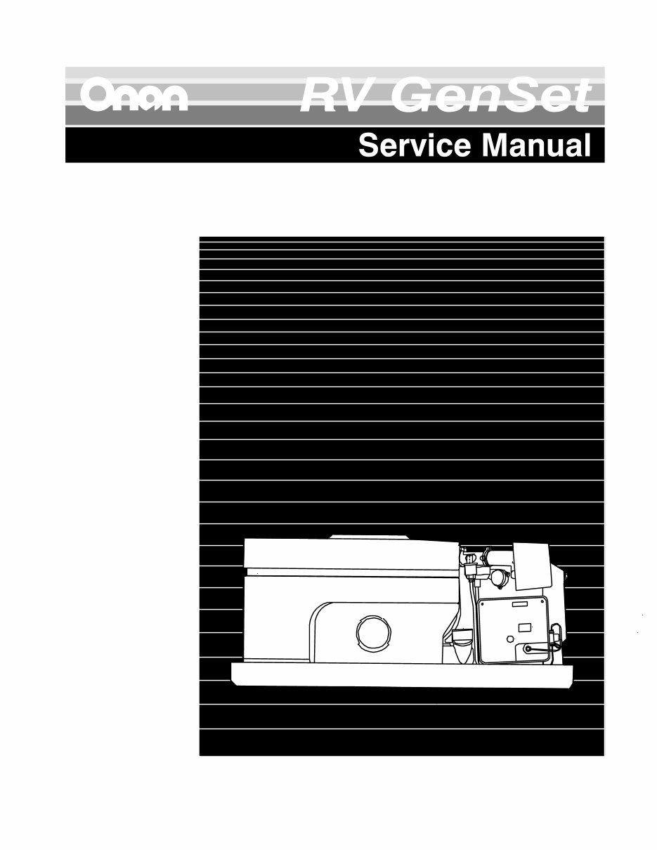 Onan BGM, NHM Service Manual Cummins Onan Generators BGM, NHM Series