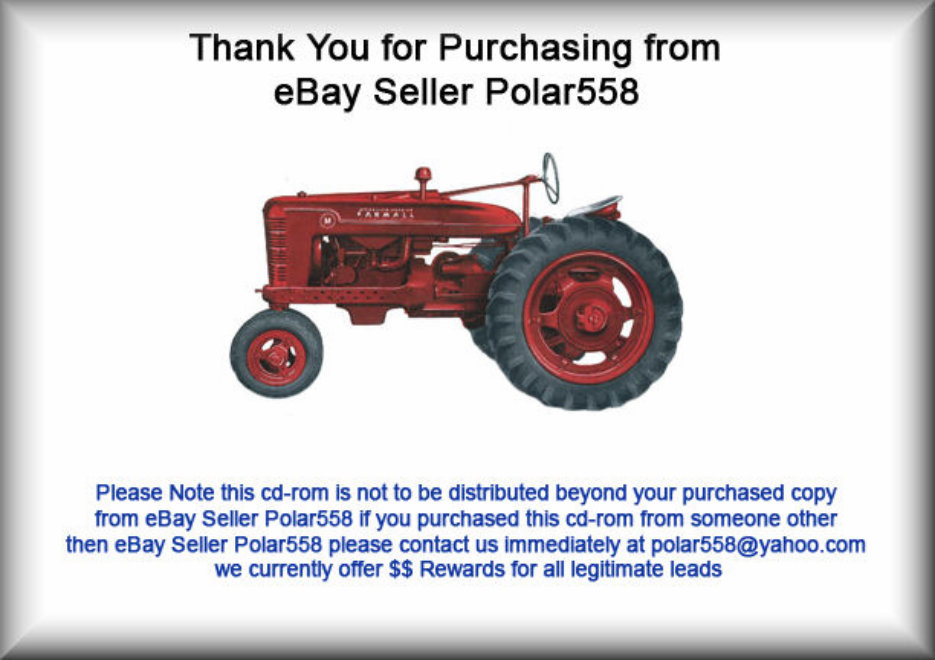 Farmall C Parts Catalog TC38C Part Manual Tractor IH