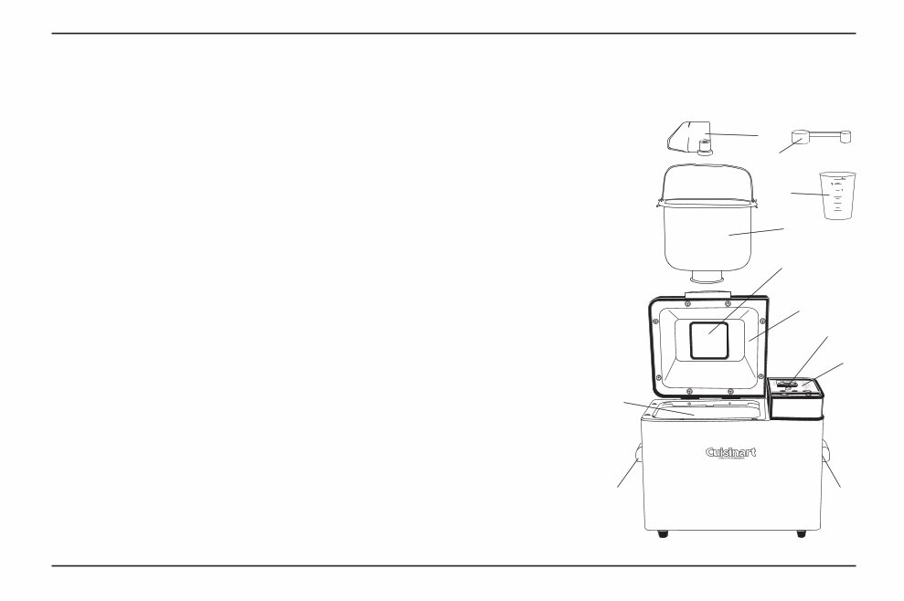 Cuisinart Breadmaker Parts Model CBK200 Instruction Manual Recipes