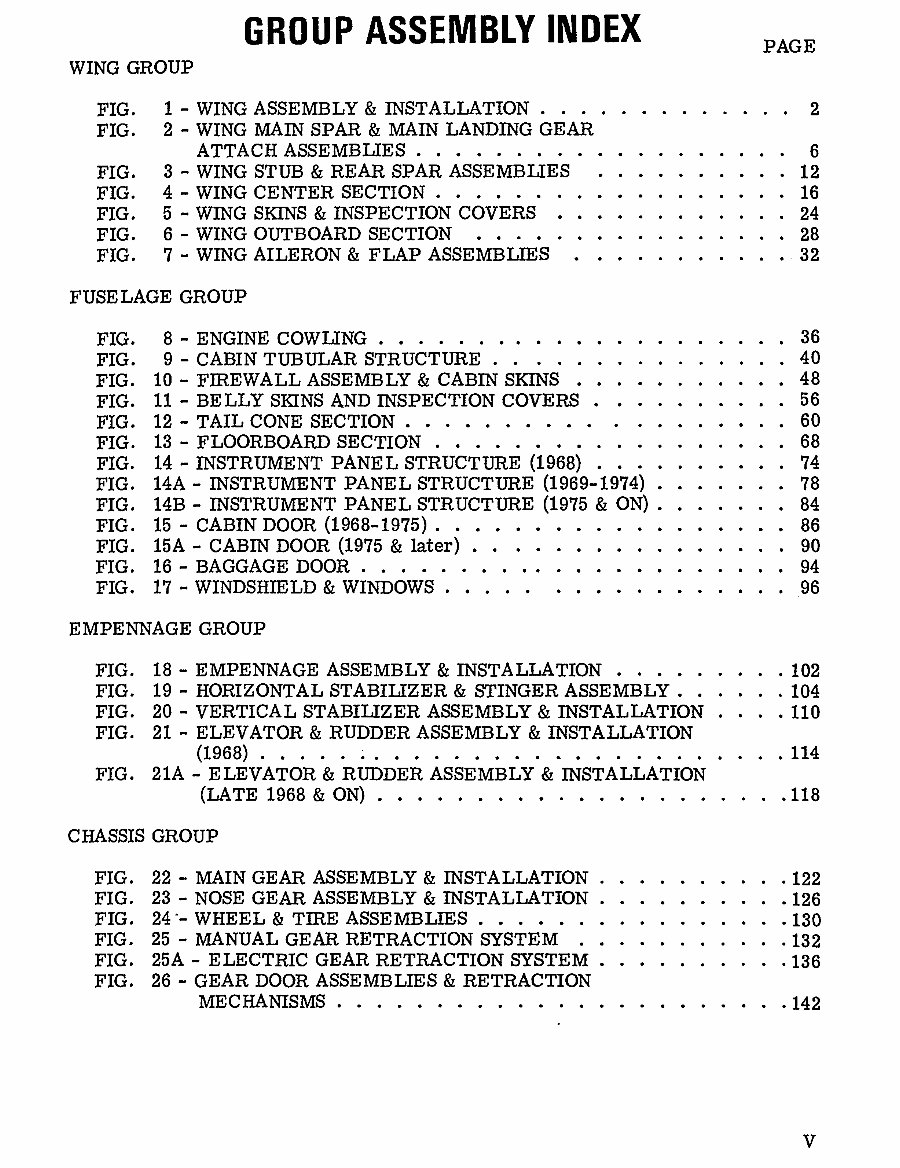 Mooney M20 Series M20C M20E M20F M20G Illustrated Parts Catalog Manual