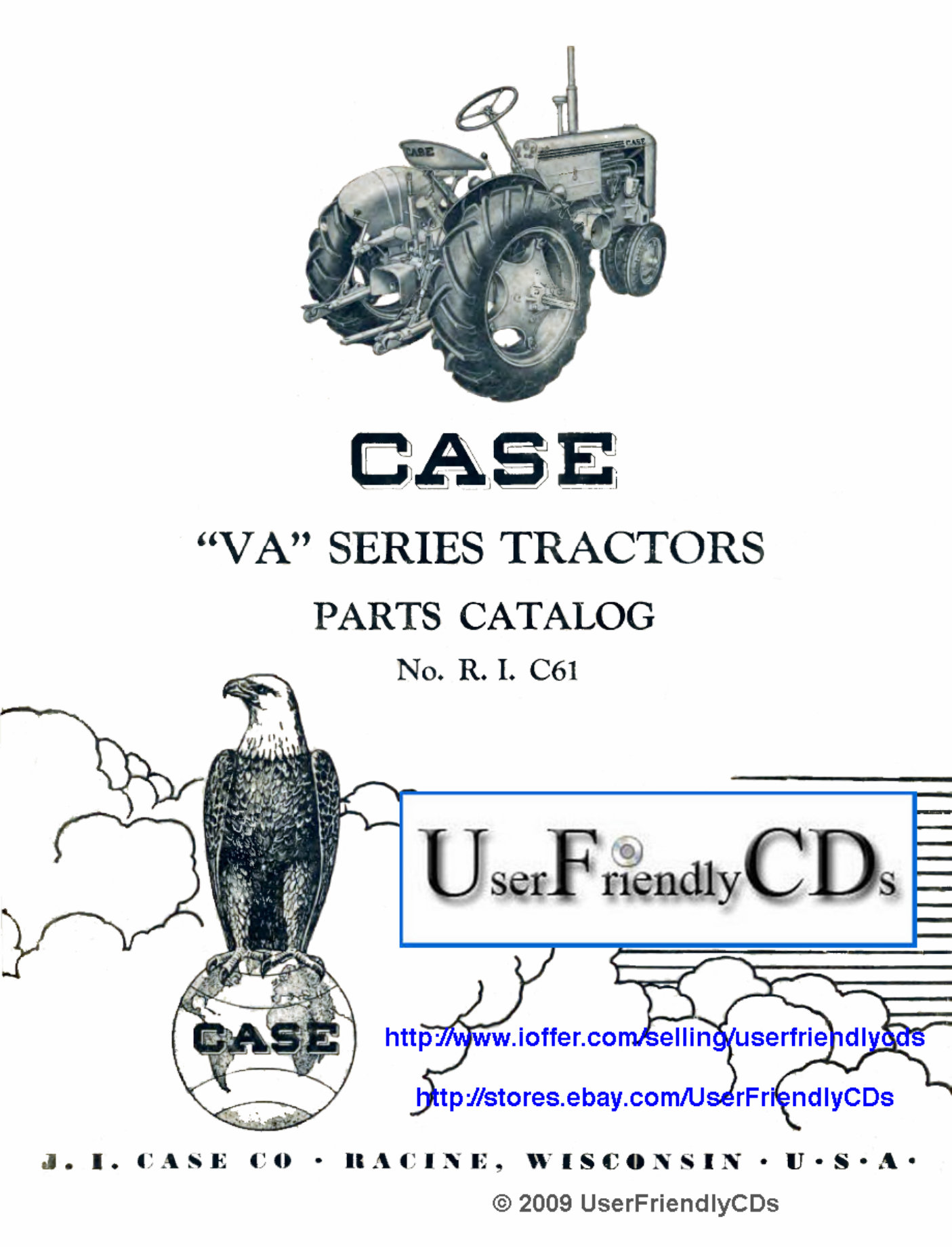 JI Case VA Series VAC VAH VAO Tractor Parts Catalog Manual
