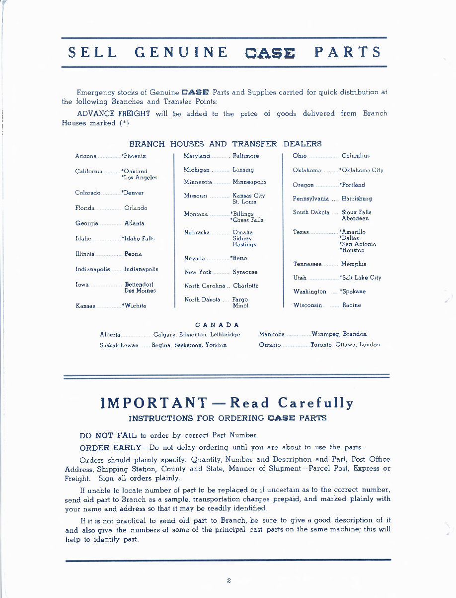 JI Case VA Series VAC VAH VAO Tractor Parts Catalog Manual