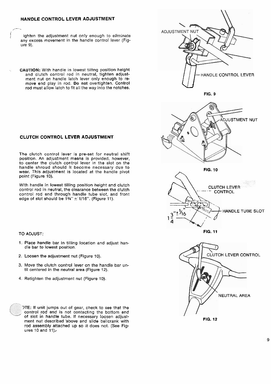 Gilson 5 HP tiller service manual 1980 1985