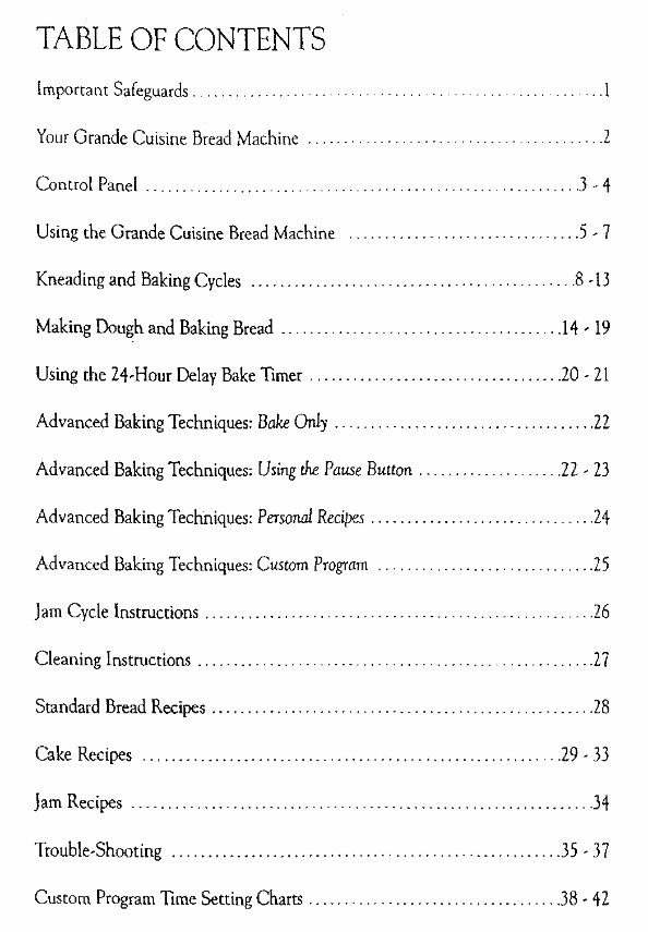 Williams Sonoma Breadmaker Parts Model WS0598 Instruction Manual Recipes