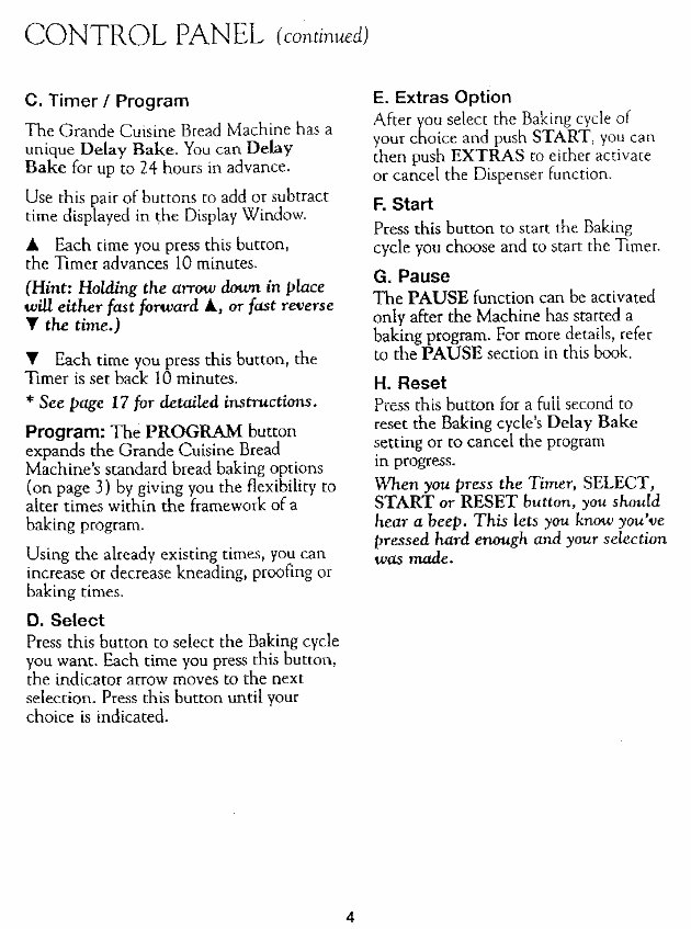 Williams Sonoma Breadmaker Parts Model WS0598 Instruction Manual Recipes