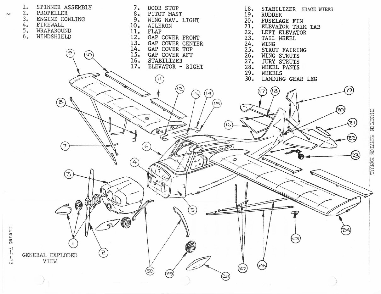 Bellanca Champion Citabria 7ECA, 7GCAA, 7GCBC, 7KCAB Aircraft Complete