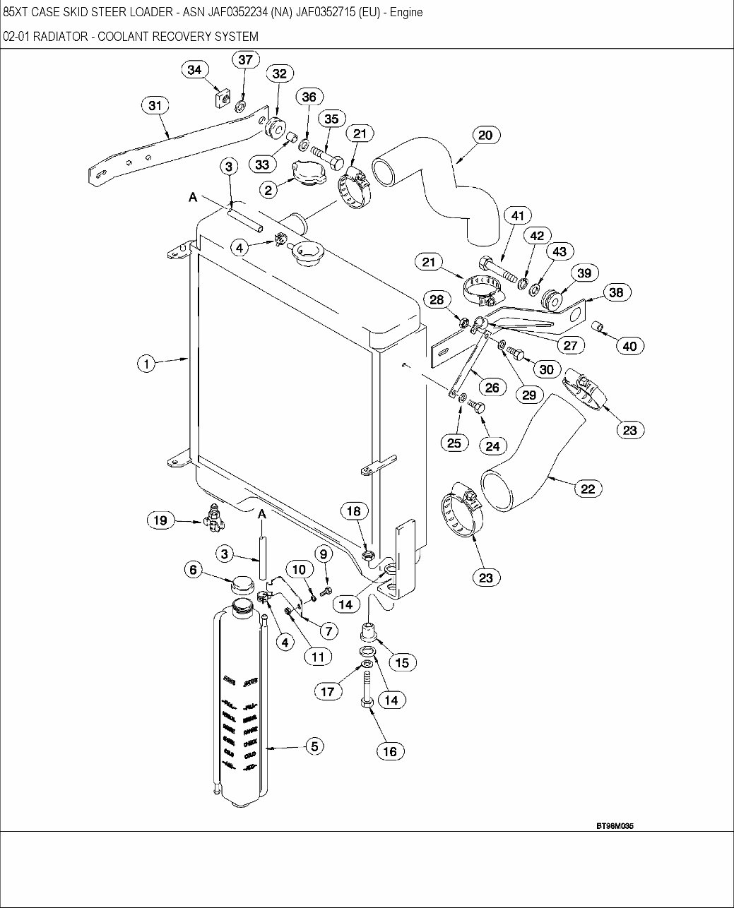 CASE 85XT Skid Steer Loader Parts Catalog Manual