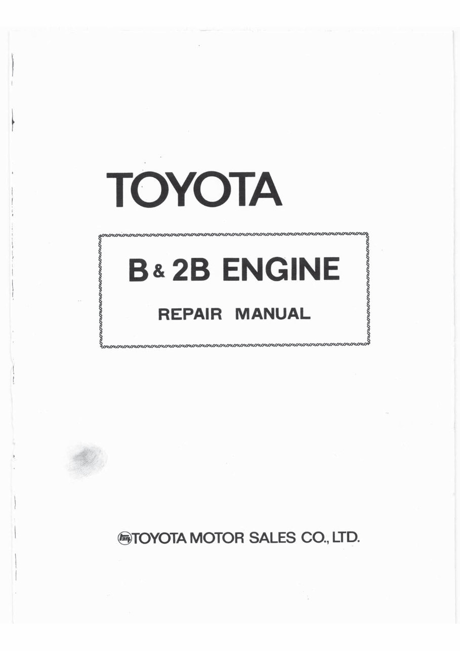 TOYOTA B-2B Engine Repair Manual | Manuals Online