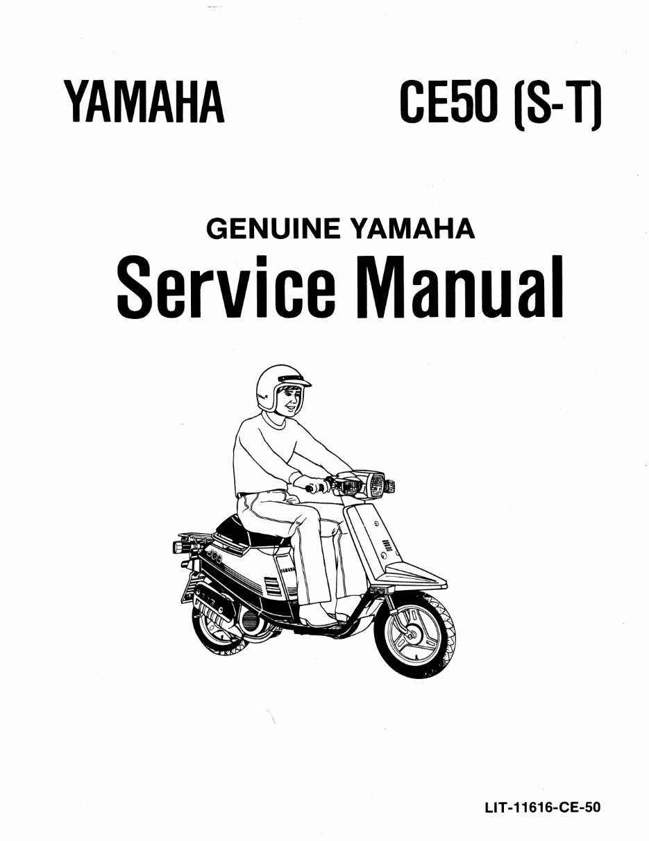 Mindre Illusion tvilling Yamaha Jog 50 CE50 CG50 86-91 Scooter Service Repair Workshop Manual