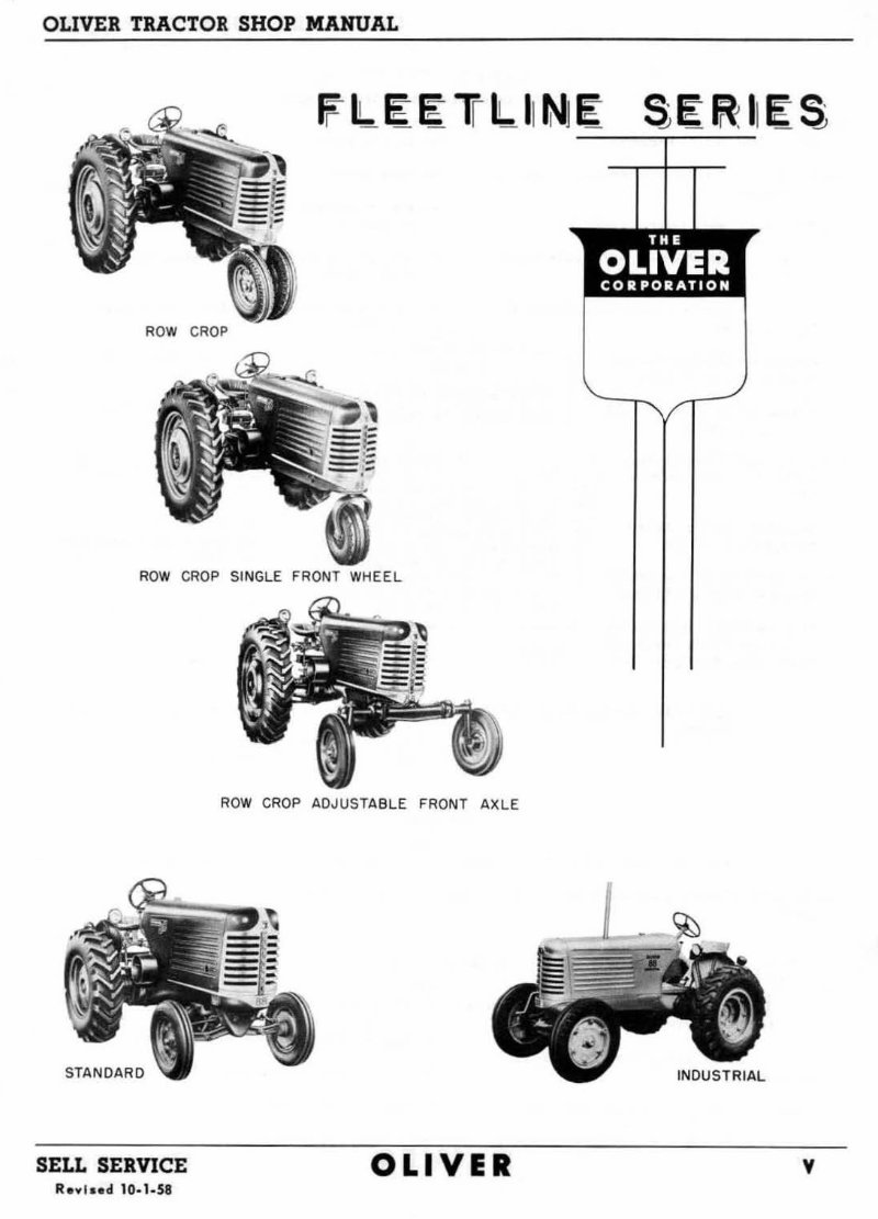 Oliver 550 Tractor Full Service & Repair Manual