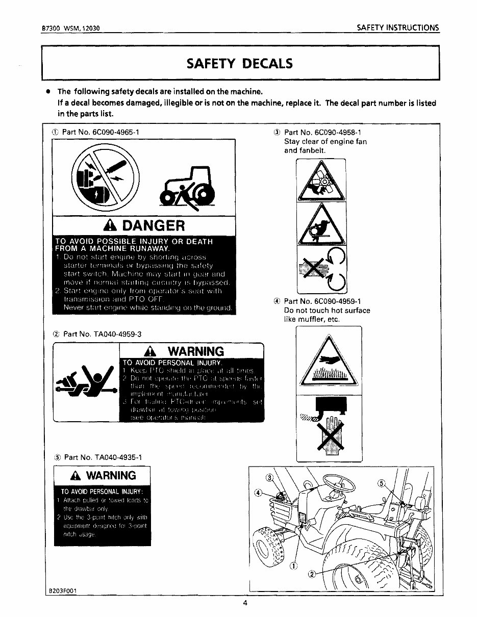 Kubota B7300 Tractor Factory Service Repair Manual