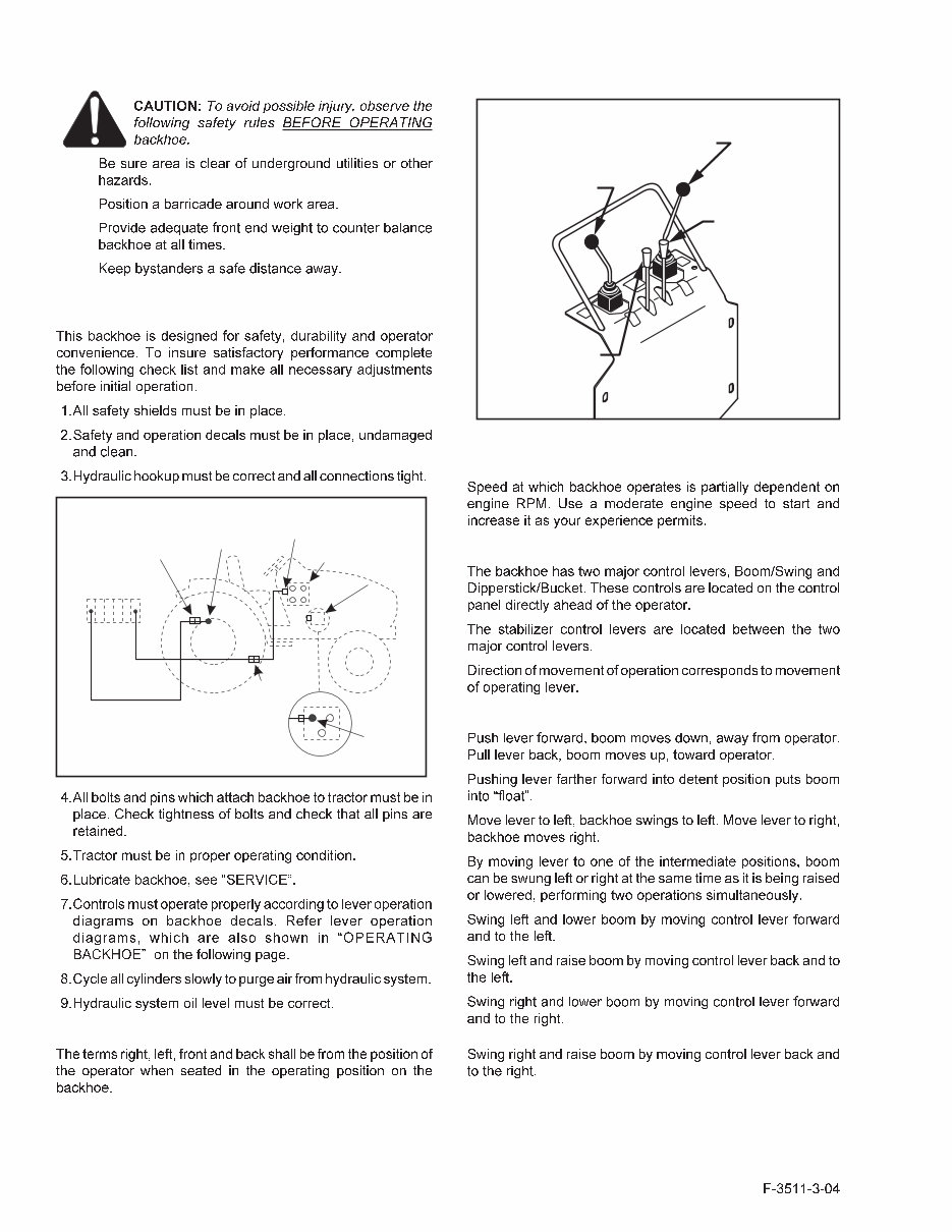 NEW HOLLand 758C Series BACKHOE Operators Manual