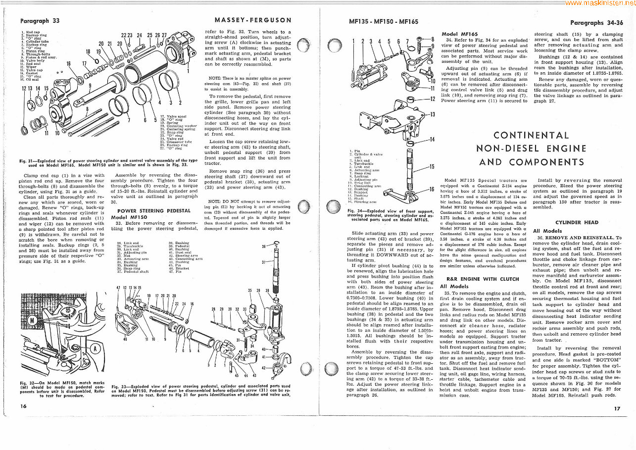 Massey Ferguson MF135 MF 135 Tractor Service Repair Manual