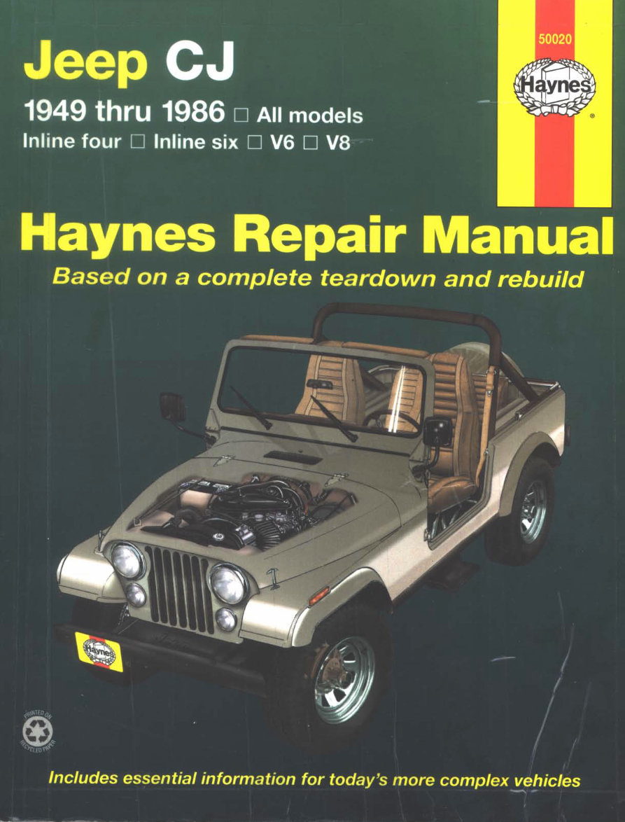 JEEP CJ COMPLETE Repair Manual 19501986