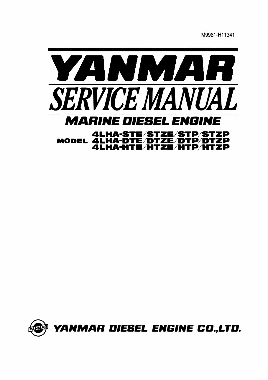 YANMAR 4LHAHTP, 4LHAHTZP, 4LHADTP, 4LHADTZP, 4LHASTP, 4LHASTZP