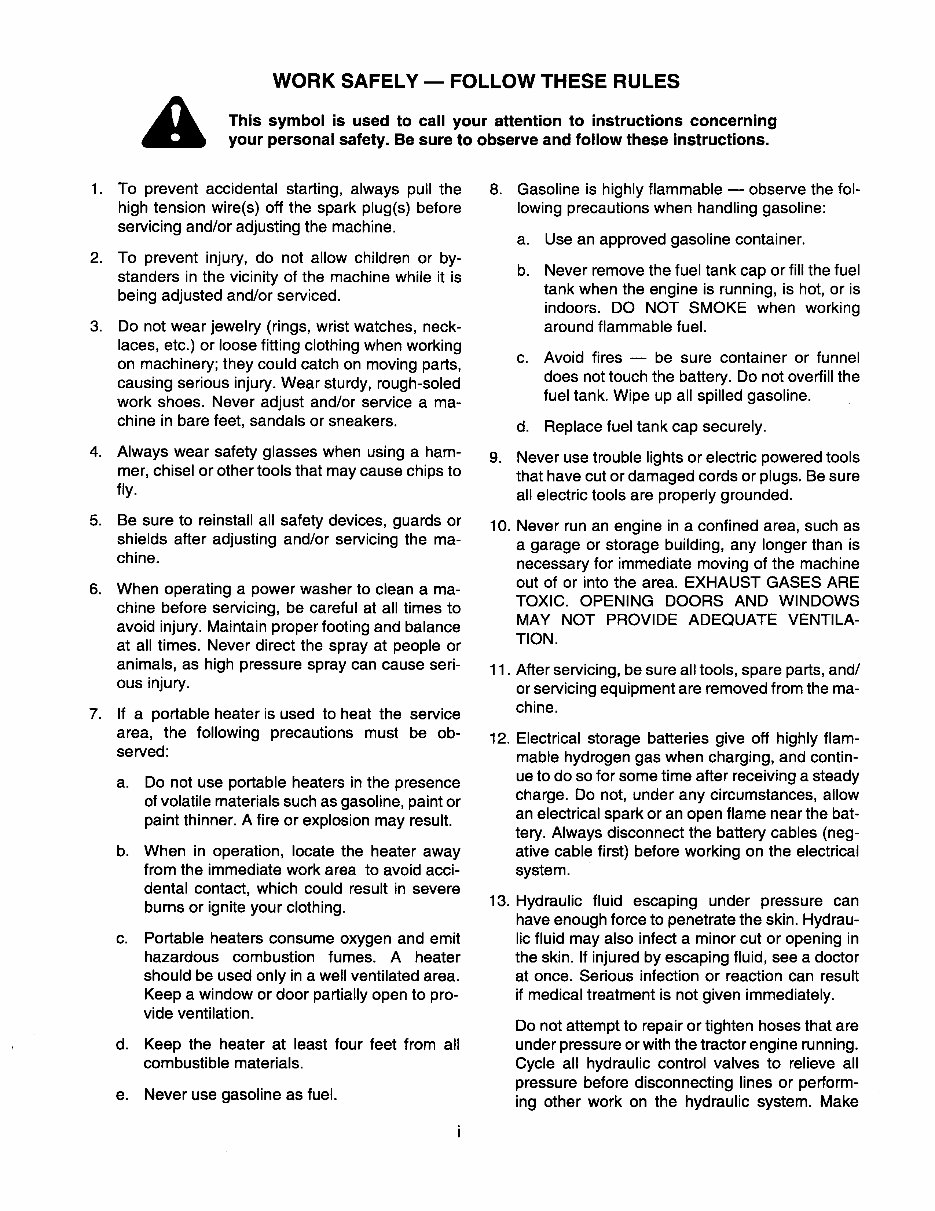 Cub Cadet Series 2000 Tractors Service Manual