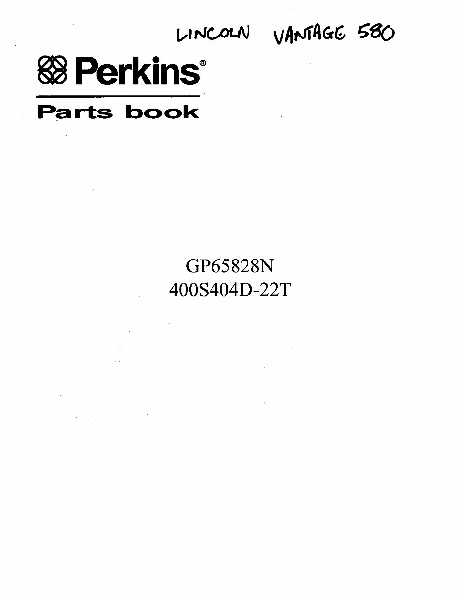 Perkins 400S and 404D22T parts manual Manuals Online