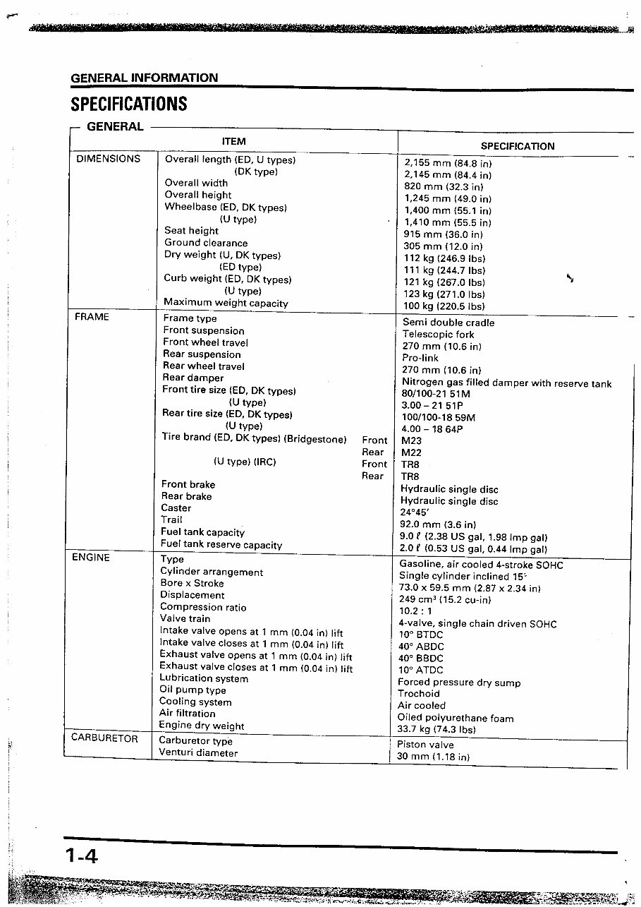 Honda Xr400r Workshop Repair Manual All 2001 Onwards Models Covered