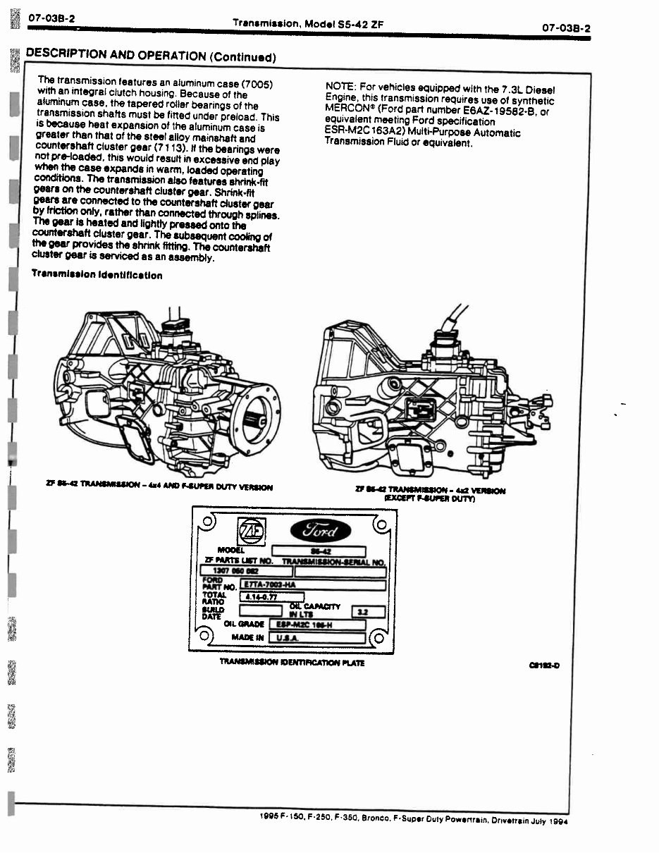 ZF Transmission Model S542 S547 S547M Service Repair Manual