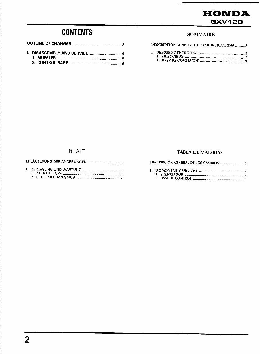 Honda GXV160 Service Repair Manual