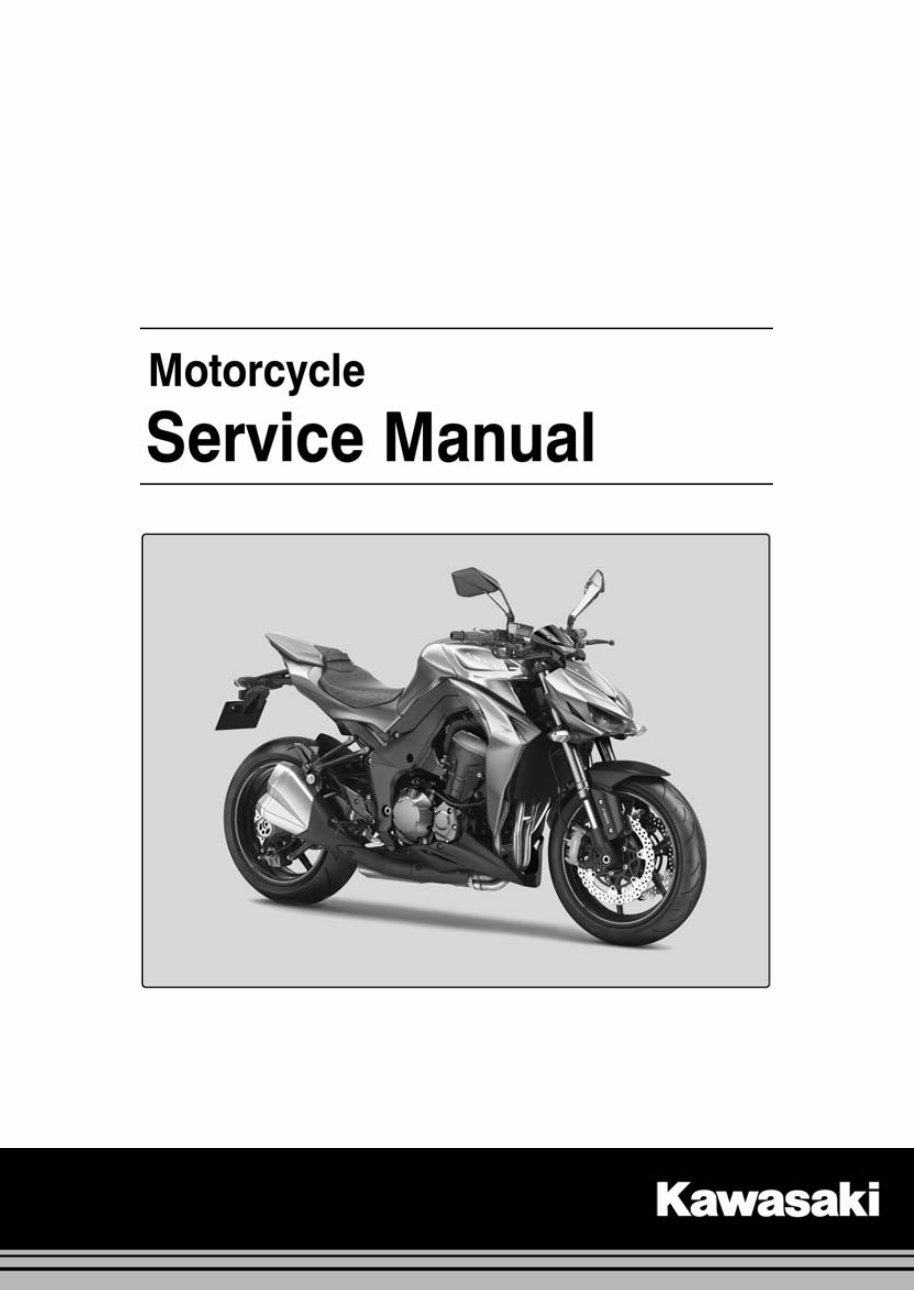 Kawasaki Z1000 サービスマニュアル 2014年式 Kawasaki 2014-2015 Z1000 Z1000 ABS Repair Service Manual