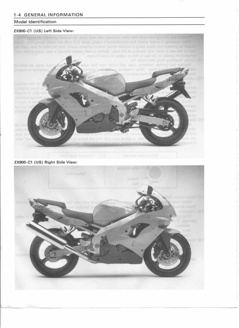 Ninja Zx9r Zx 9r Zx900 98 99 00 01 Service Repair Workshop Manual Instant