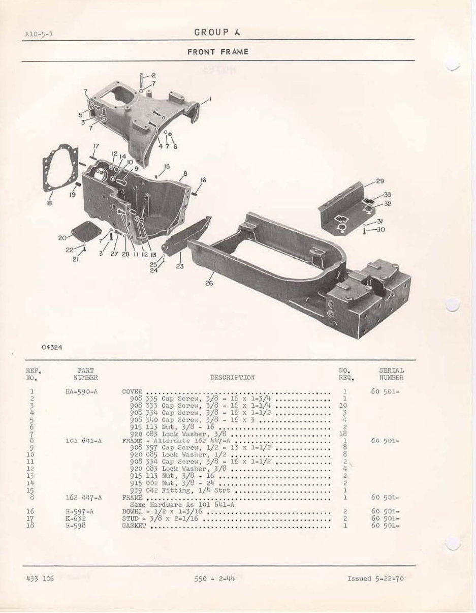 Oliver 550 Tractor Parts Manual Illustrated Parts Manual Catalog IPL IPC