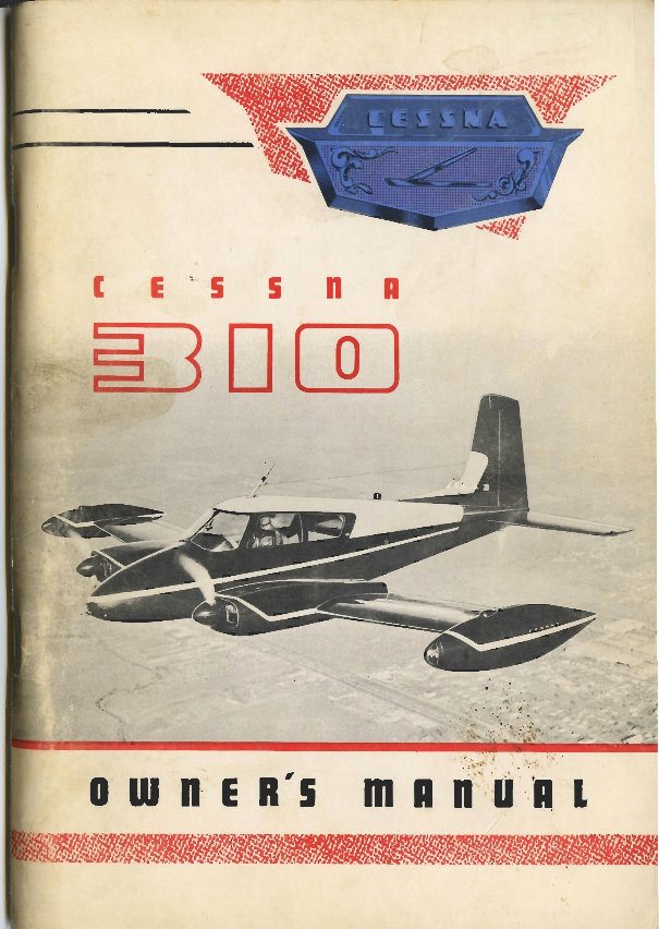 Cessna 310B Owners manual 310 POH Manuals Online