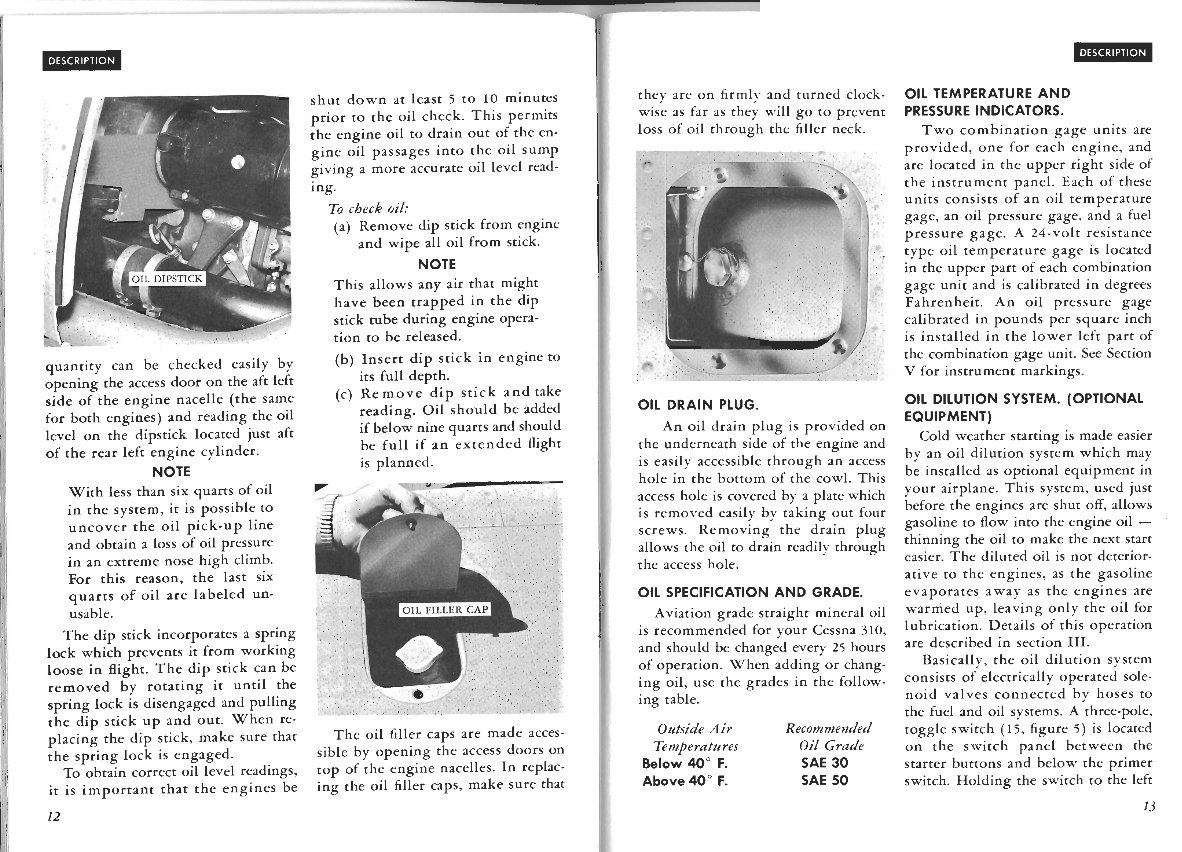 Cessna 310B Owners manual 310 POH Manuals Online