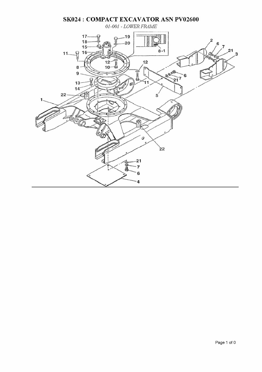 KOBELCO SK024 Excavator Parts Catalog Manual