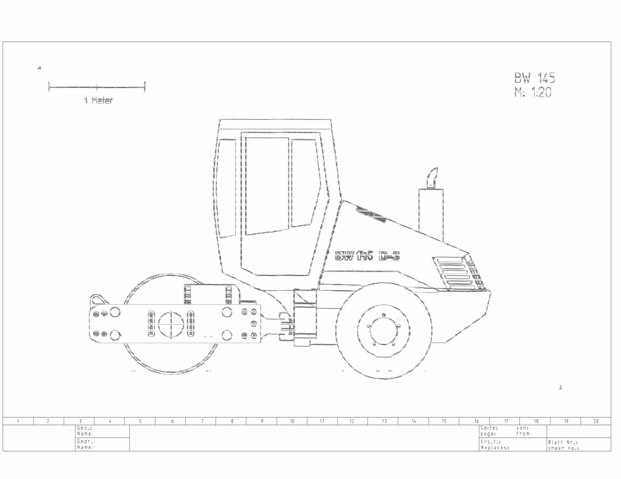 BOMAG BW 1453 Single Drum Vibratory Roller Hydraulic Schematics and