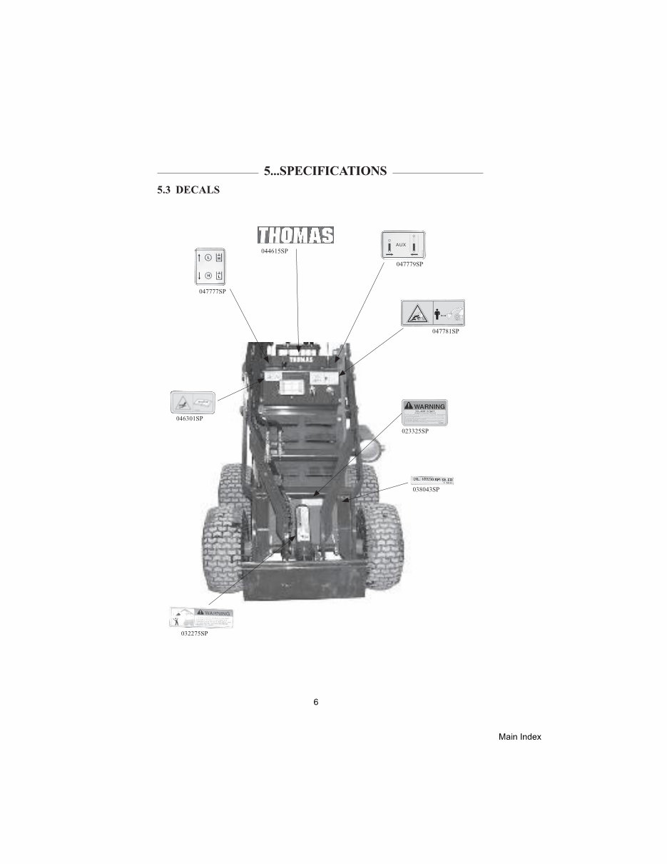 Thomas 25G 25GT Mini Skid Steer Loader Operator & Parts Manual