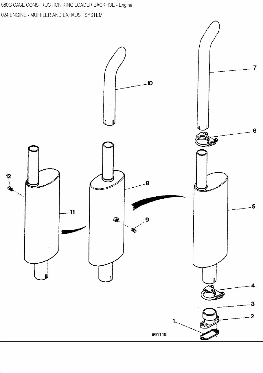 Case G Ck Backhoe Loader Parts Catalog Manual