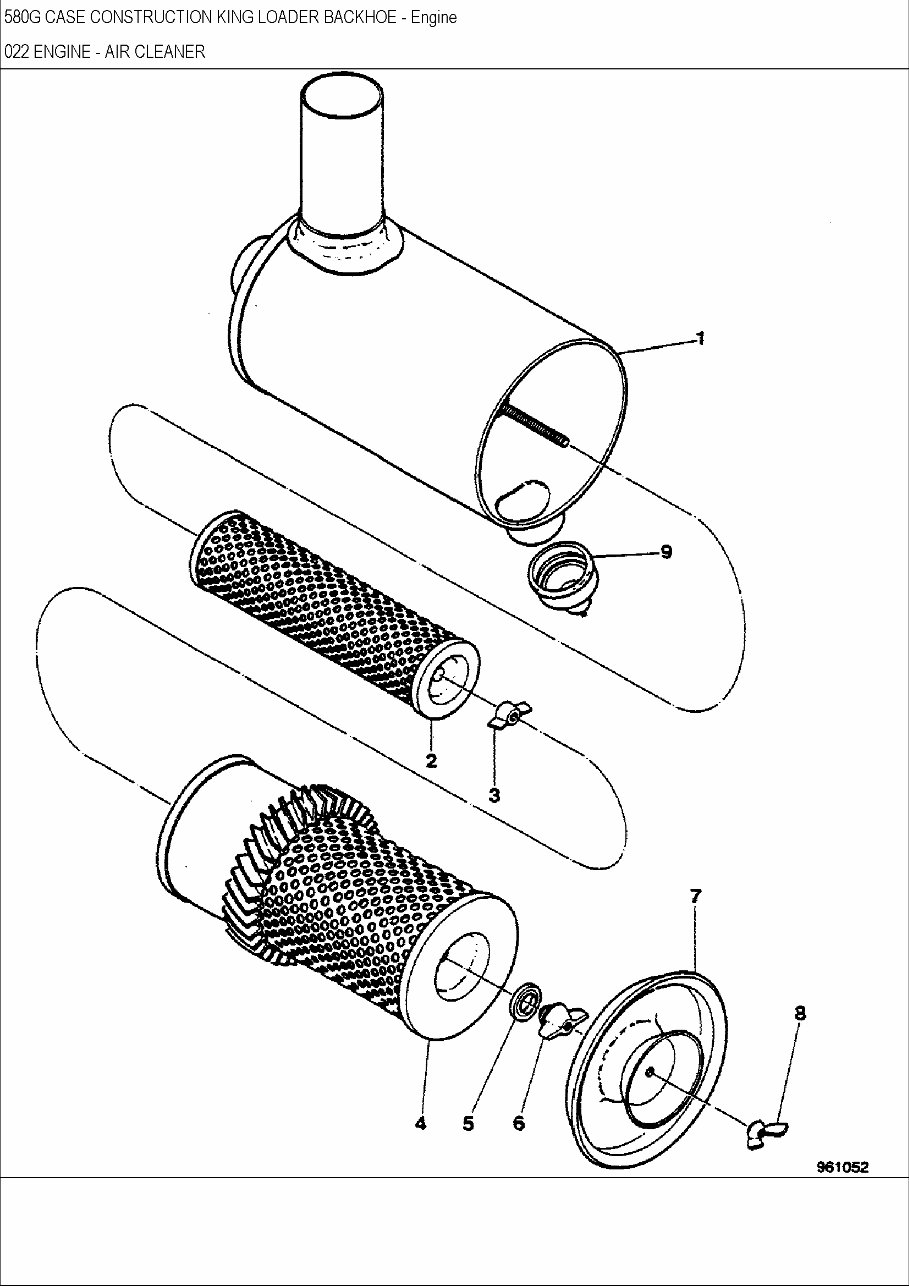 Case G Ck Backhoe Loader Parts Catalog Manual