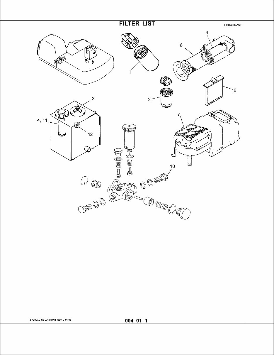 Kobelco SK290LC-6E, SK290 LC-6E Hydraulic Exavator Illustrated Parts ...