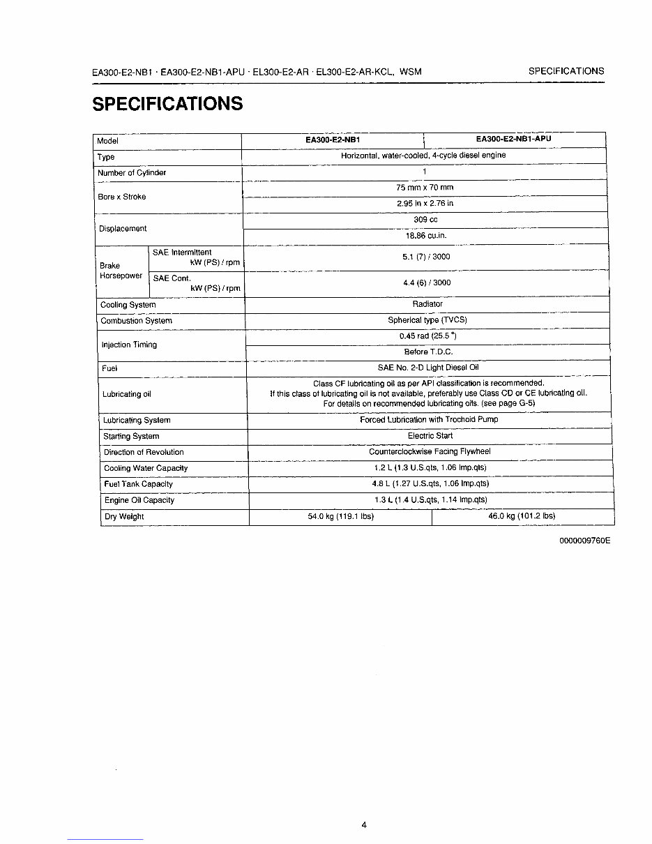 Kubota EA300-E2-NB1 Diesel Engine Full Service Repair Manual