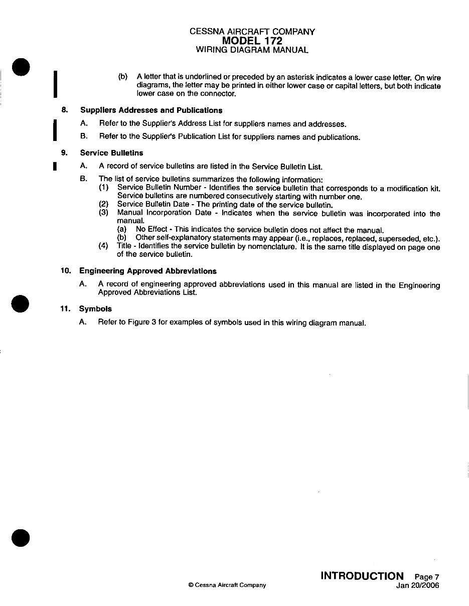 Cessna 172RWD Wiring Diagram Manual Model 172R 172S