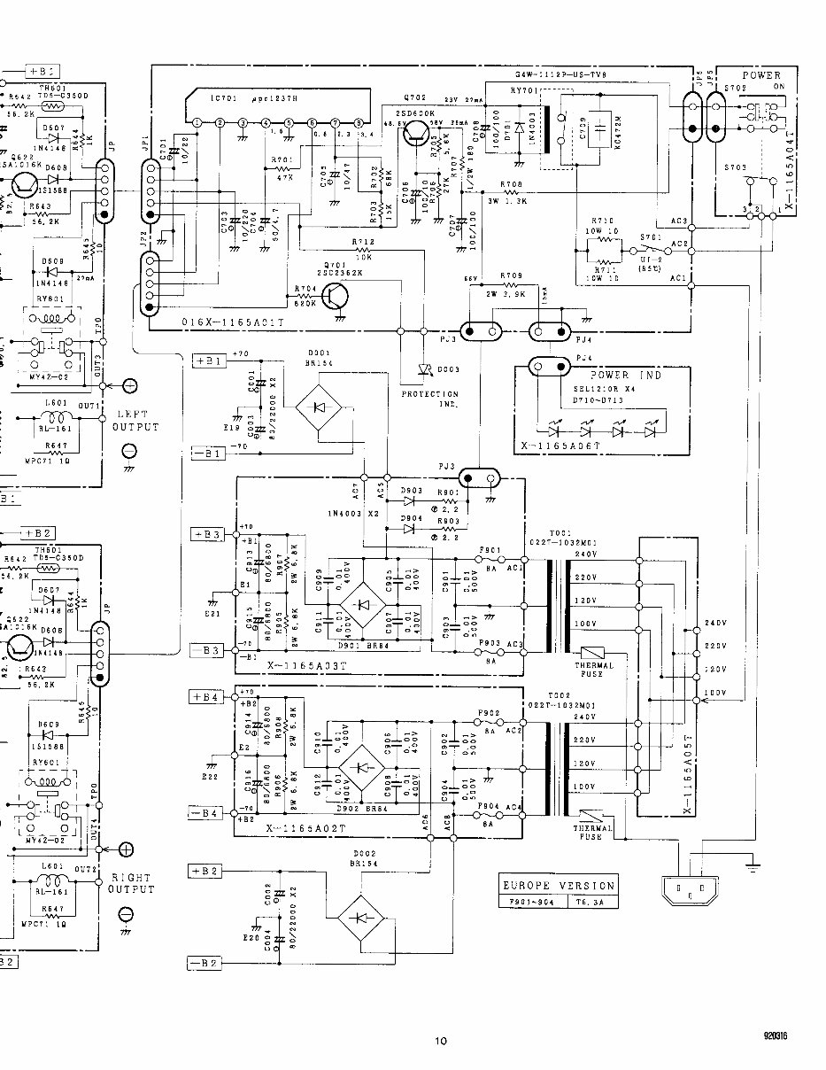 Rotel RHB-10 MICHI Power Amplifier Service Technical Manual