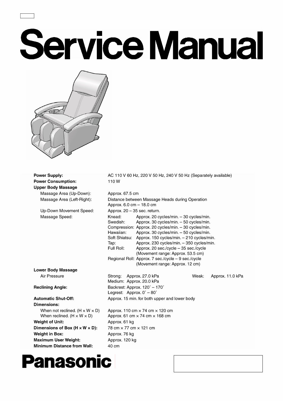 Panasonic Ep1280 Service Manual And Repair Guide