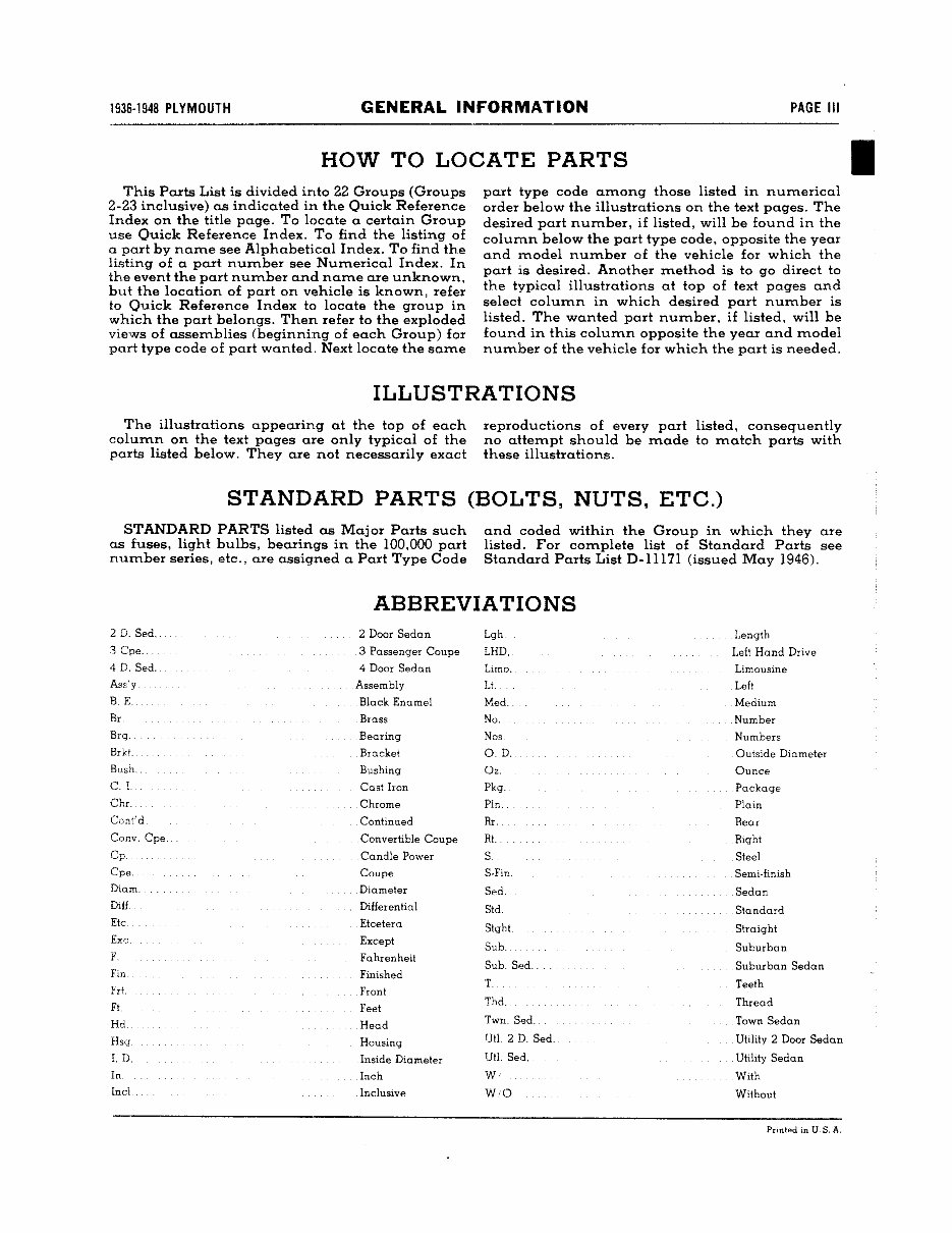 Mopar parts catalog 1936 1946 Manuals Online