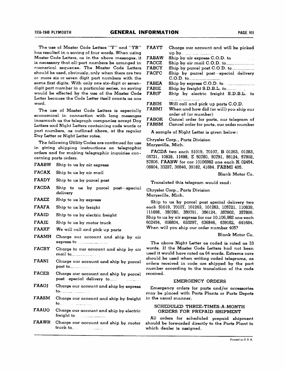 Mopar parts catalog 1936 1946 Manuals Online